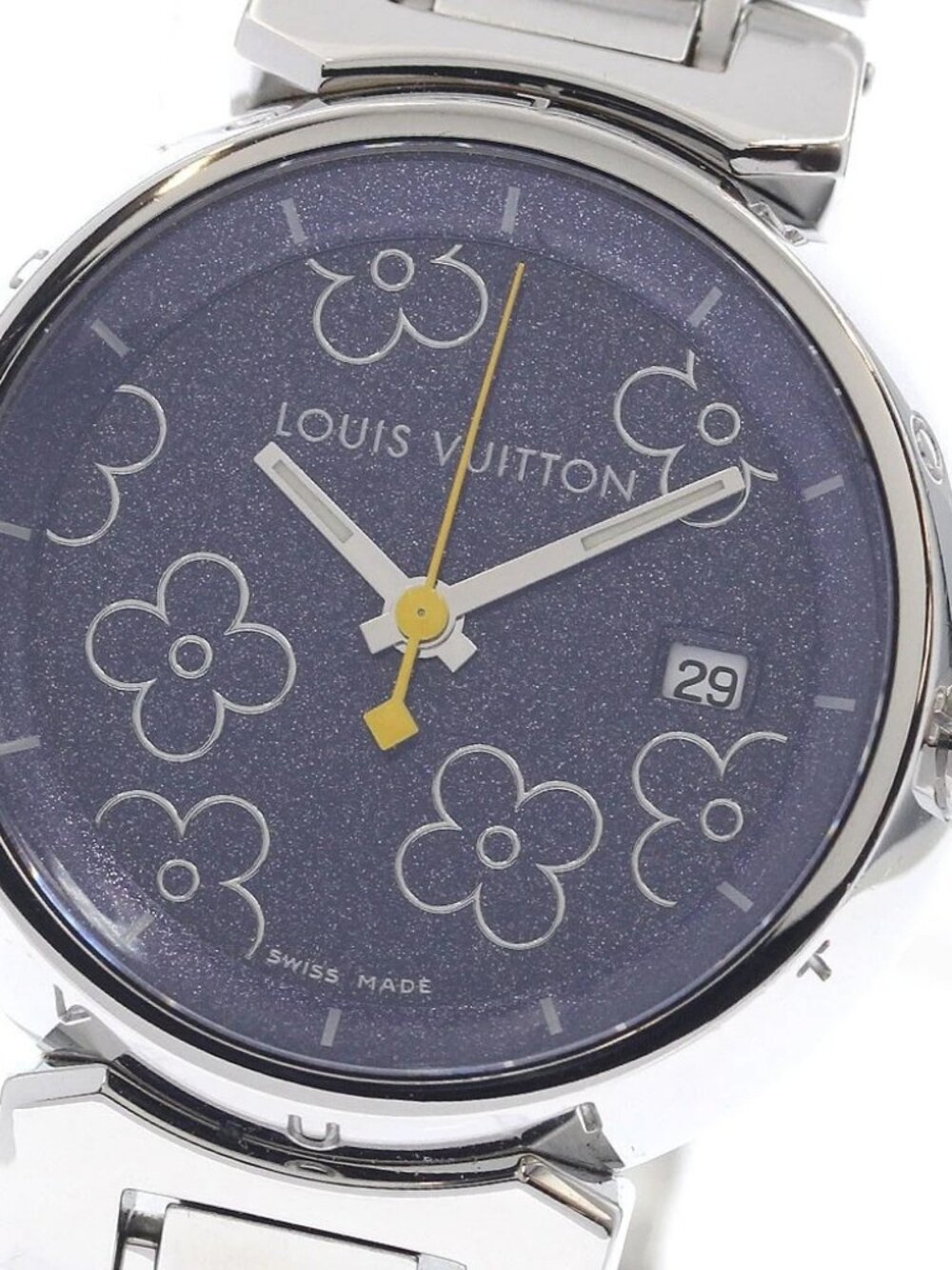 LOUIS VUITTON Tambour Lovely PM Q121B purple Dial Quartz Ladies Watch_956700